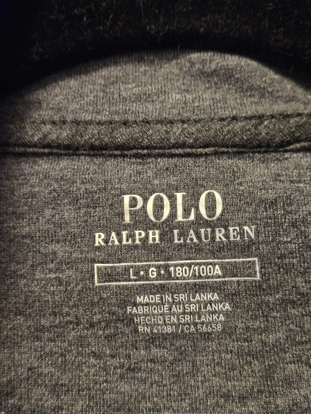 Polo by Ralph Lauren Men’s Charcoal Quarter-Zip Sweater